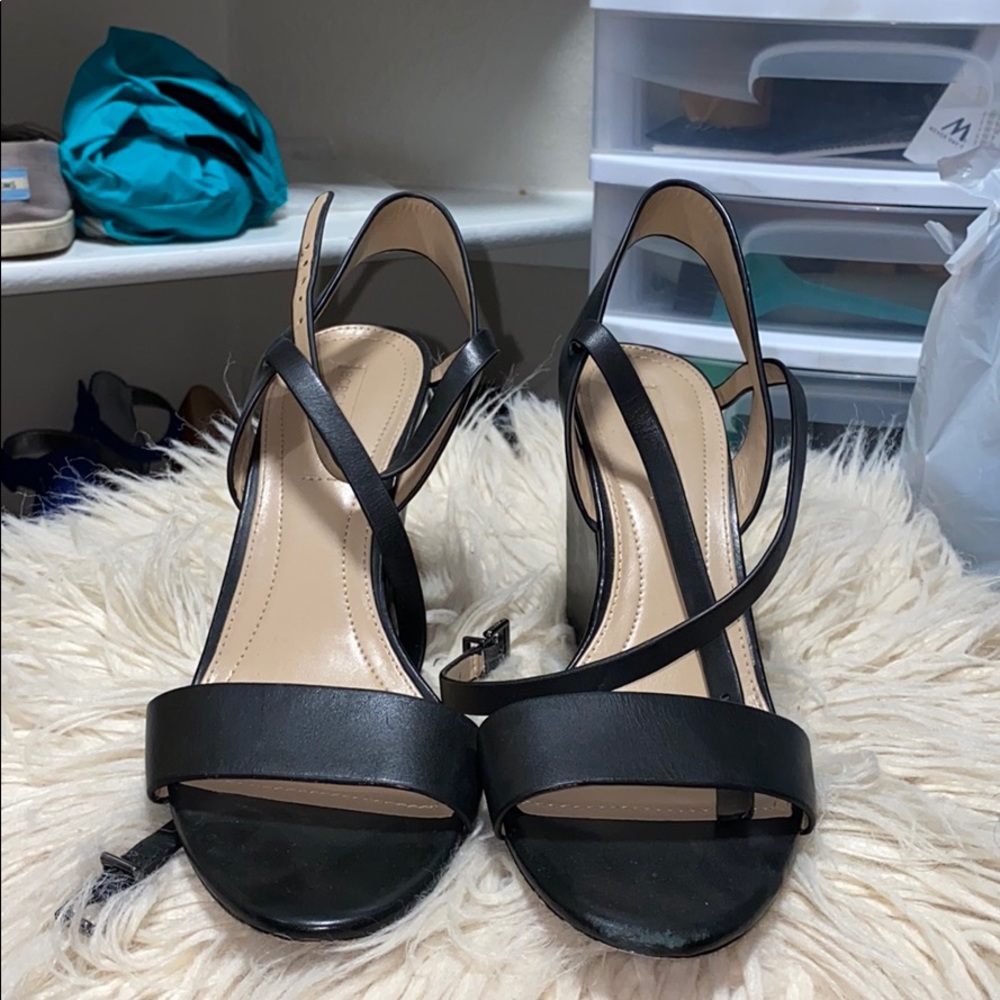 BCBGMaxAzria leather wedges